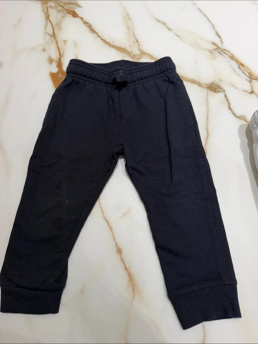 Carter’s Kids Cozy Jogger Pants - Black and Light Gray 2T